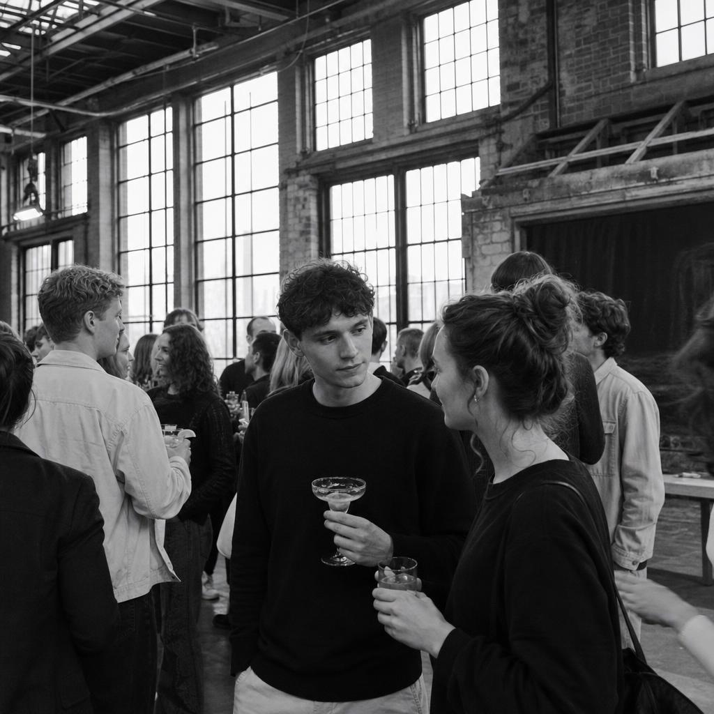 Feest met cocktails in een omgebouwde textielfabriekshal in Enschede met stalen ramen